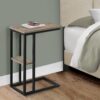 Accent Table, C - Shaped, Contemporary - Taupe - Image 9