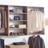 Devi - Wall Mounted Wood Closet System, Modular Units And Warm - Oak - Image 6