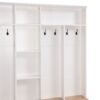 Wide Design Hall Tree With Storage Bench, Minimalist Shoe Cabinet With Cube Storage & Shelves, Multifunctional Coat Rack With 8 Hooks For Entryways, Mudroom - White - Image 12