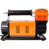 Heavy Duty 12V Air Compressor, Tire Inflator With Pressure Gauge, Compact Size - Black / Orange - Image 5
