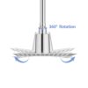 Square Rain Shower Head Ultra Thin 304 Stainless Steel Ceiling / Wall Mount Bath Fixture - Chrome - Image 9
