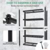 Heavy Duty 5 Tier Adjustable Metal Mesh Storage Rack With 2000 Lbs Capacity - Brushed Nickel - Image 6