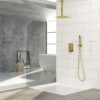 Dual Shower Head System With Ceiling Mount And Rough In Valve - Gold - Image 4