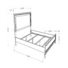 Almera - 5 Piece Queen Bedroom Set With LED Lighting Construction - White - Image 3