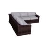 Luxurious Outdoor Resin Wicker Seating Set With Cushions - Brown Mix / Gray - Image 5