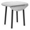 3 Piece Dining Table Set, Small, Drop Leaf, Contemporary & Modern - Gray - Image 5