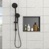 17" X 15" Stainless Steel Shower Niche With Corrosion Resistant Finish - Gunmetal Black - Image 4