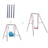 Xiunan Leisure - 2 In 1 Baby Swing Set Safe Playground Accessory - Blue / Red - Image 6