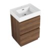 Modern Freestanding Bathroom Vanity With Single Undermount Sink And Double Drawers - Brown - Image 14