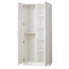 Viviane - Contemporary Wood Closet With Hanging Bars And 5 Shelves - White - Image 6