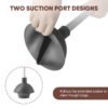 Toilet Brush And Holder Set With Stand, Bathroom Cleaning Tool Plastic - White - Image 5