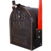 Stratford - Heavy Duty Cast Aluminum Mailbox With Post And Solar Light, Fluted Base, Decorative Modern Mailbox - Brown - Image 11
