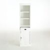 Retro Style 75'' Tall Display Shelf With Cabinet For Hallways Living Room Kitchen - White - Image 10