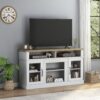 TV Stand With Storage Cabinet And Shelves, TV Console Table Entertainment Center For Living Room, Bedroom - White - Image 2