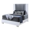 Moon - Smooth Queen 5 Pieces Bedroom Set With LED Accent Lighting And Marble Highlights - White - Image 8