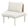 6 Piece Patio Sofa Furniture Set, Half Moon Outdoor Sectional Sofa With 2 High Low Coffee Tables, 4 Pillows & Cushions - Beige - Image 14