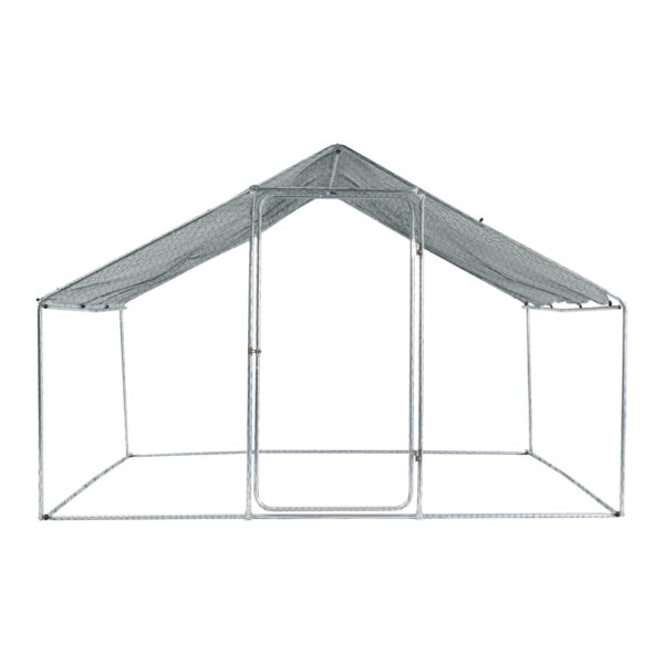Xpt033 Outdoor Chicken Coop Metal Big Space - Silver Gray