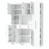 Freestanding Buffet With Hutch, Large Kitchen Pantry Storage Cabinet Cupboard With Pull Out Side Cabinet, Door Shelves And Drawer - White - Image 13