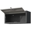 Heavy Duty Metal Wall Mounted Tool Storage Cabinet Steel Metal Garage Storage Cabinet - Black / Gray - Image 6