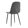 Modern Mid Century Style Dining Chairs (Set of 4) With Soft Linen Fabric And Metal Legs - Dark Gray - Image 9