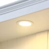 Retro Style Display Bookcase With Adjustable LED Ceiling Light And Tempered Glass Shelves - White - Image 11