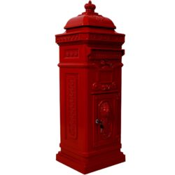 Mailboxes Residential Large Capacity Letter Box With Outdoor Rainproof Design Aluminium - Red