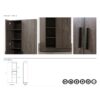 Mia Farmhouse Shoe Cabinet With 6 Shelves - Gray - Image 7