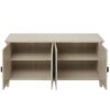 4 Door Sideboard, Carved Sideboard Buffet Cabinet With Storage, Modern Coffee Bar Cabinet With Adjustable Shelf For Living Room, Dining Room, Kitchen - Natural - Image 14