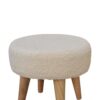 Petite Footstool - Cream / Brown - Image 6