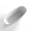 Soaking Bathtub, Freestanding, Solid Surface - Matte White - Image 5
