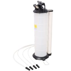 7L Pneumatic/Manual Oil Extractor Pump For Automotive Fluids - White / Black