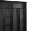 Wide Design Hall Tree With Storage Bench, Minimalist Shoe Cabinet With Cube Storage & Shelves, Multifunctional Coat Rack With 8 Hooks For Entryways, Mudroom - Black - Image 14