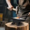 Heavy Duty Cast Steel Anvil, 22 Lbs Single Horn With Large Countertop, High Hardness For smithing - Black - Image 2