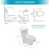 Modern Ceramic 1 Piece Toilet With Soft Closing Seat - White - Image 3