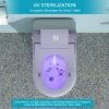 Smart Bidet Toilet Combo With Auto Open & Close, Heated Seat, Foot Sensor Flush, LED Display, Ceramic - White - Image 10