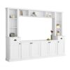 Minimalist - Entertainment Wall Unit Set With Bridge For TVs Up To 75", Ample Storage Space TV Stand With Adjustable Shelves - White - Image 10