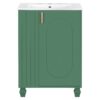 Classic Retro 24" Bathroom Vanity With Sink, Door Shelf, Side Open Storage Frame - Green - Image 11