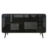 Modern Spacious Cat House With Tempered Glass And Iron Frame For Living Room - Black / Brown - Image 7