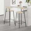 Boho Style Handwoven Paper Rope Counter Stools (Set of 2) - Creamy White - Image 2