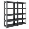 Industrial Heavy Duty 5 Tier Metal Garage Shelving Unit, 2000Lbs Capacity, Adjustable Storage Rack, - Brushed Nickel - Image 18