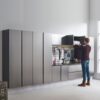 Nova Series - Wood Base Door Wall Mounted Garage Cabinet Soft Closing Water Resistant - Dark Gray - Image 6