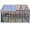 Spacious Wooden Cat Catio Outdoor Kitty House With Bridges And Roof Cover - Gray - Image 5