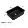 Modern Ceramic Rectangular Vessel Bathroom Sink, Stylish And Easy To Maintain - Black - Image 3