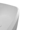 63" x 37.4" x 23.6" Freestanding Solid Surface Soaking Bathtub For Bathroom - Matte White - Image 9