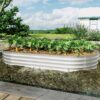Heavy Duty, Galvanized Raised Garden Bed Kit For Vegetables Flowers & Herbs Rust Resistant - Silver - Image 8