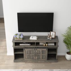 TV Stand With Storage Cabinet And Shelves, TV Console Table Entertainment Center For Living Room, Bedroom - Old Pine