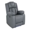 Raize - 3 Piece Power Living Room Set With Storage Console And Cup Holders - Gray - Image 18
