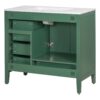 Elegant Vintage 36" Bathroom Vanity With Sink And Soft Closing Door, 4 Drawers Of Different Sizes Frame - Green - Image 20