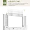 Minimalist - Entertainment Wall Unit Set With Bridge For TVs Up To 75", Ample Storage Space TV Stand With Adjustable Shelves - White - Image 5