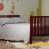 Crib 5 In 1 Convertible, Converts From Baby Crib To Toddler Bed, Fits Standard Full Size Crib Mattress - Cherry - Image 3